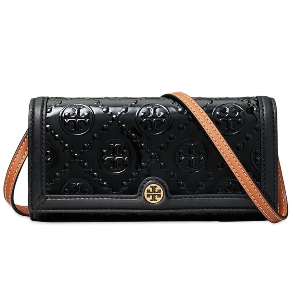 Tory Burch Black and Brown Crossbody Bag